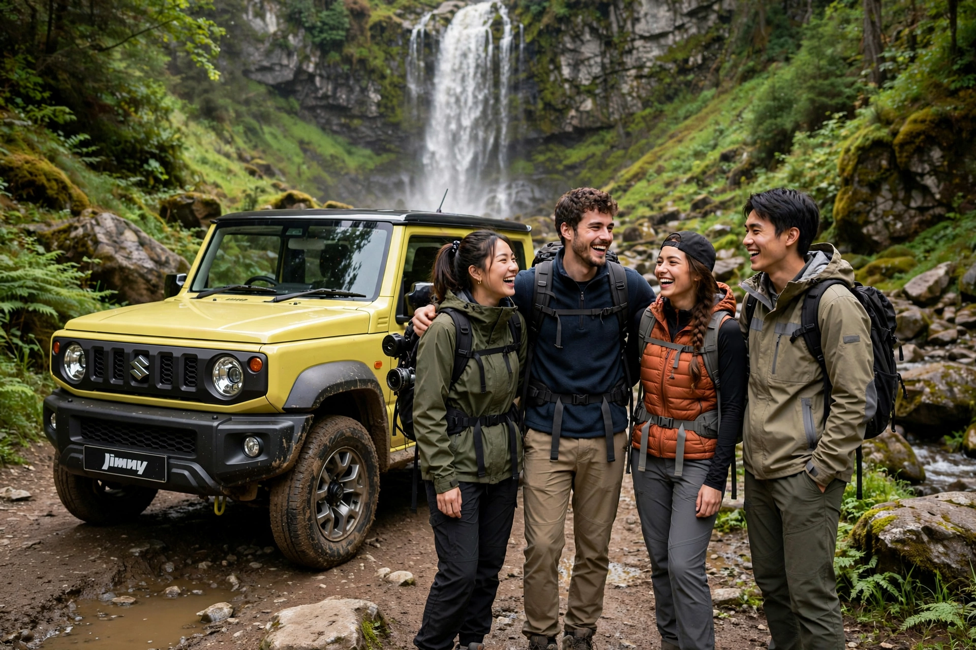 Jimny 5 Doors KINETIC YELLOW 2 + PEARL BLUISH BLACK